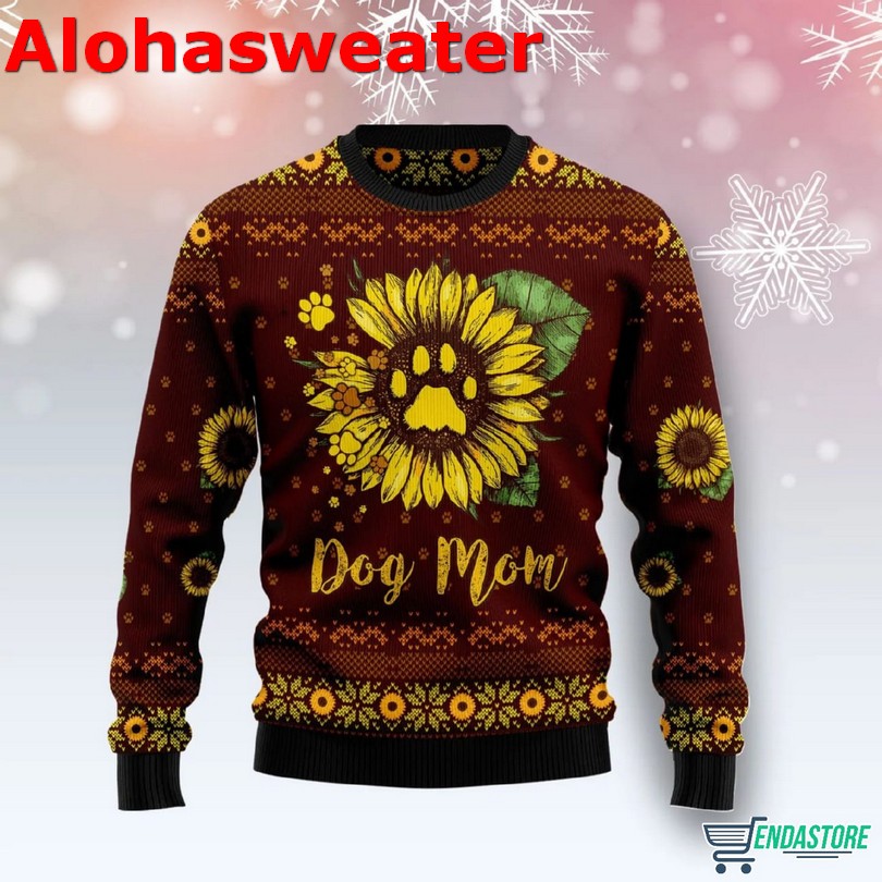 Dog pawprint Christmas sweater