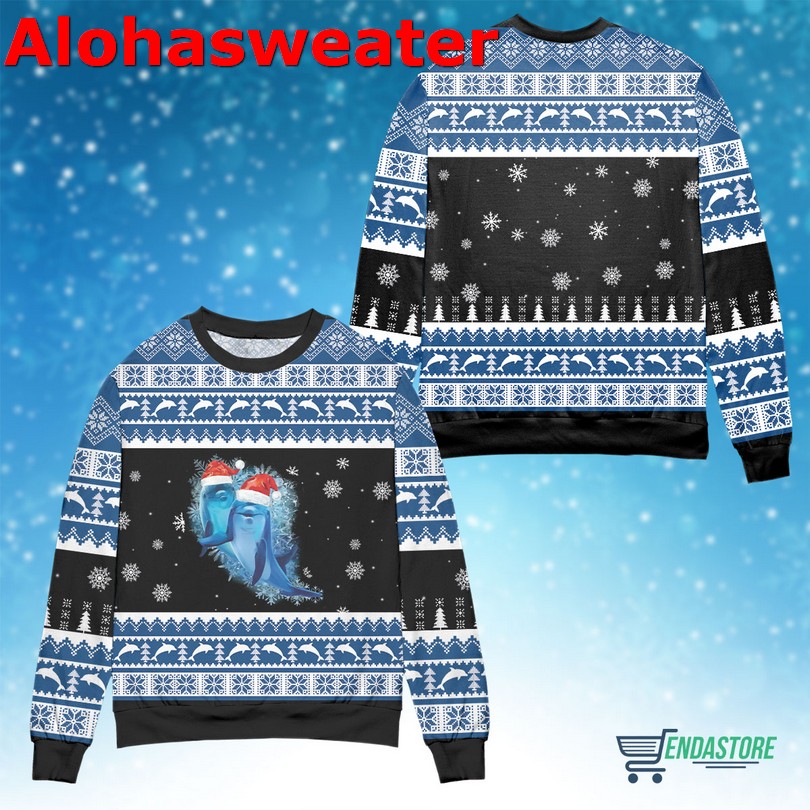 Dolphin Snowflake Christmas sweater
