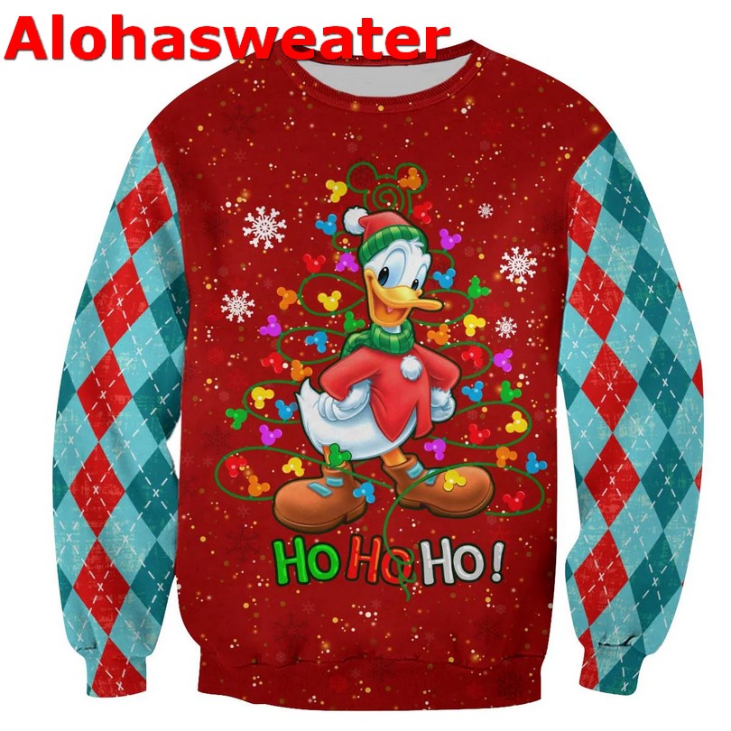 Duck Pattern Xmas Christmas sweater