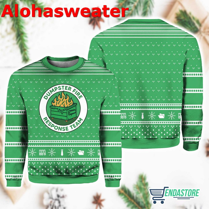 Dumpster Fire Response Team Ugly Christmas Sweater