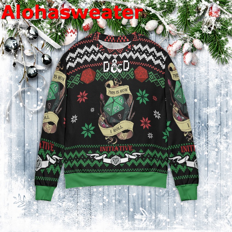 Dungeons and Dragons Ugly Christmas Sweater