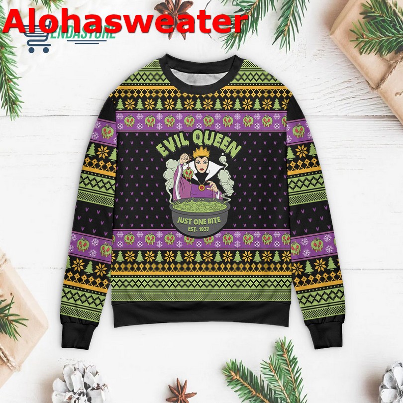 Evil queen just one bite Christmas sweater