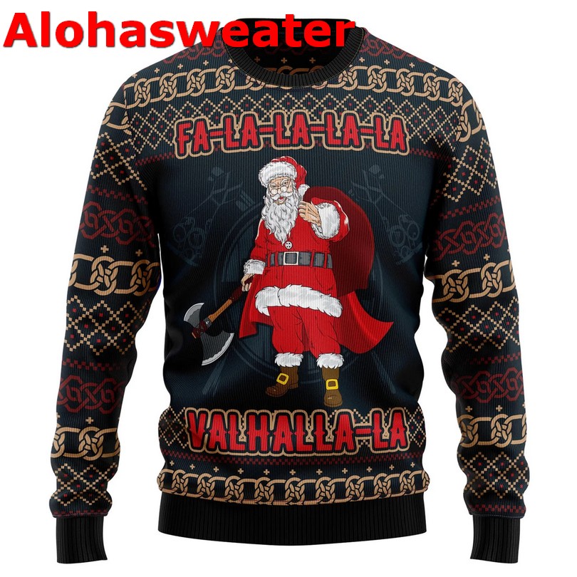 FaLaLaLa ValhallaLa Viking Ugly Christmas Sweater