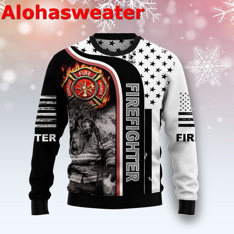 Fireball Cinnamon whiskey Christmas sweater