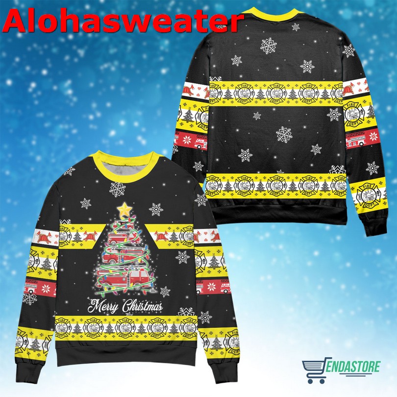 Fishing reel Christmas sweater