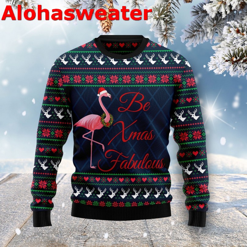 Flamingo Flalala Ugly Christmas Sweater