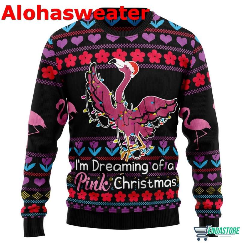 Flamingo Snow Ugly Christmas Sweater