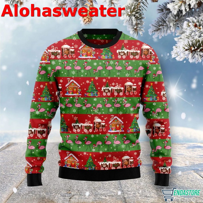 Flamingo Together Ugly Christmas Sweater