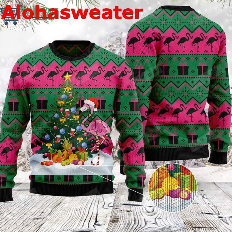Flamingo Trouble Ugly Christmas Sweater