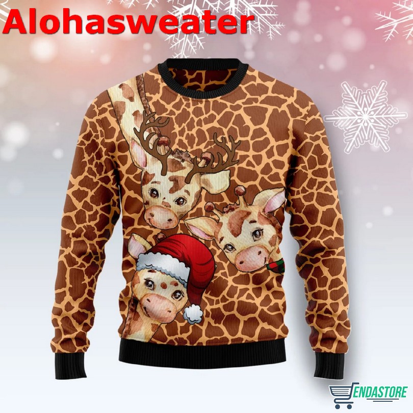 Giraffe Happy Holidays Ugly Christmas Sweater
