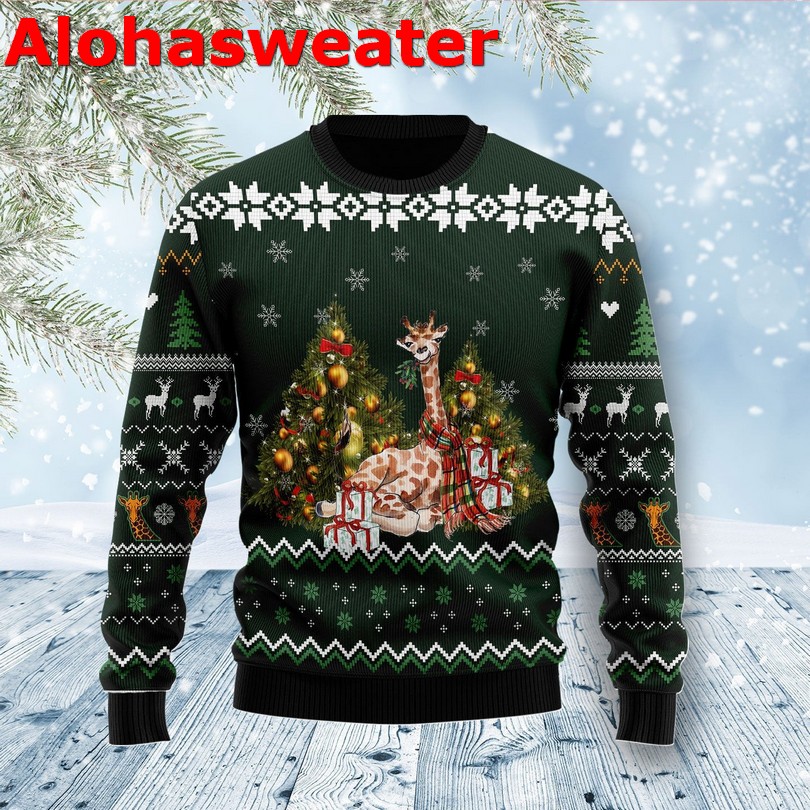 Giraffe Love Christmas Ugly Christmas Sweater Giraffe Love Christmas Ugly Christmas Sweater