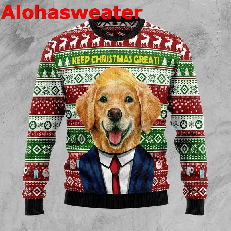 Golden Retriever don’t stop retrievin Christmas Sweater