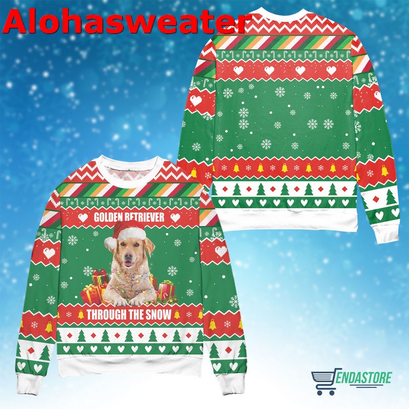 Goldendoodle Pine Christmas sweater