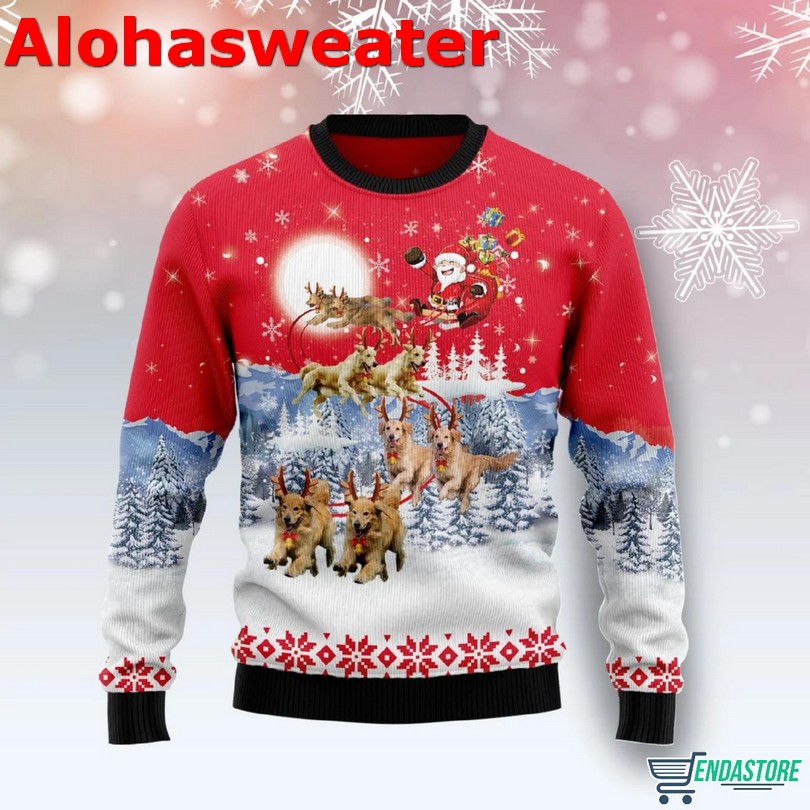 Golden Retriever Ugly Christmas Sweater