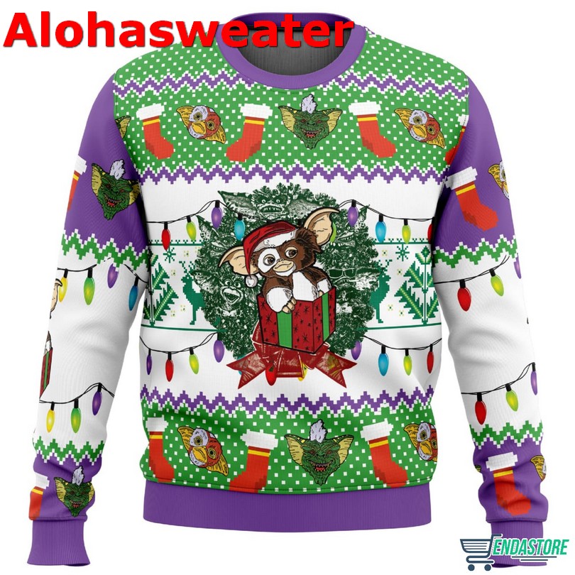 Gremlins Green ugly Christmas sweater