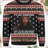 Hans Gruber have a yippee kay ay ugly Christmas sweater