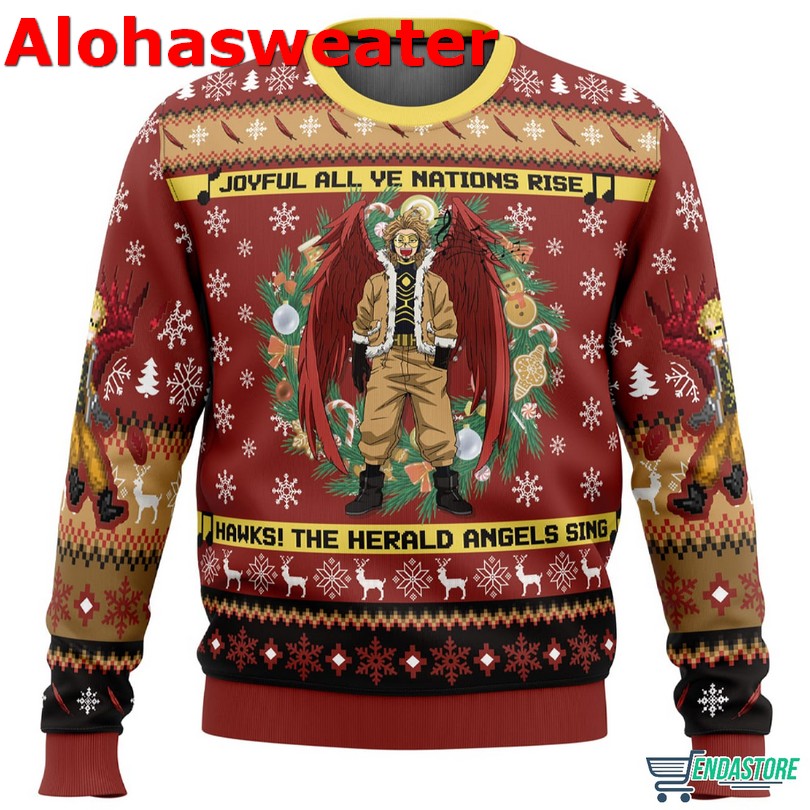 Hawks Singing Ugly Christmas Sweater