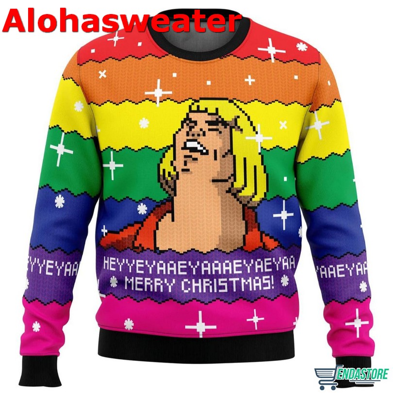 He Man LGBT Rainbow Christmas Sweater