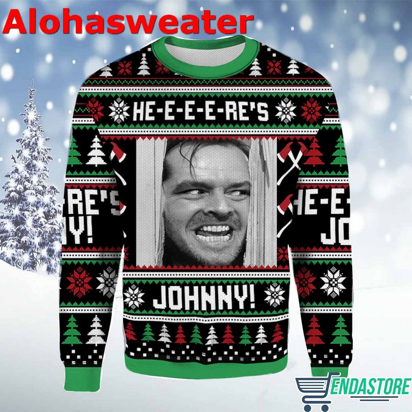 Here’s Johnny The Shining Ugly Christmas Sweater