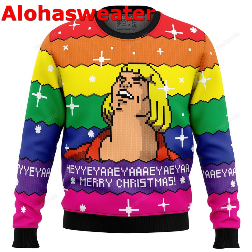 Heyyeya he man ugly Christmas sweater
