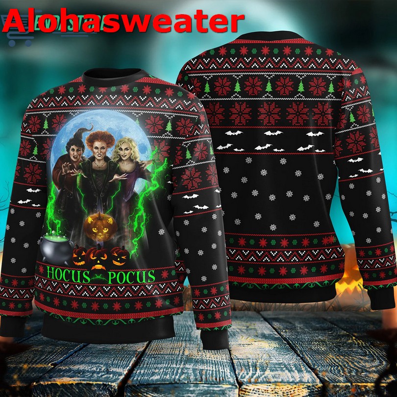 Hocus Pocus sanderson sisters Halloween Christmas sweater
