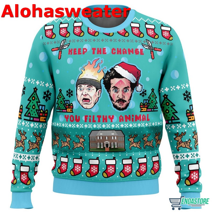 Home Alone Keep The Change Ugly Christmas Sweater