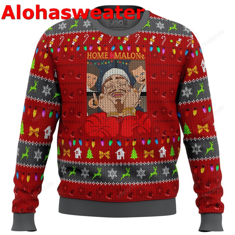 Home Malone meme Christmas sweater