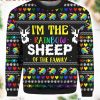 I am mostly peace love and dog Christmas sweater